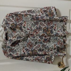Zara Basic Women's Floral Print Top Size Small